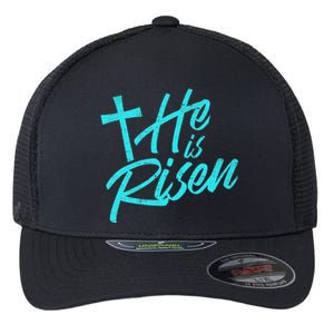 He Is Risen Christian Easter Flexfit Unipanel Trucker Cap