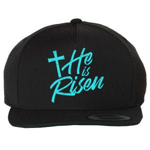 He Is Risen Christian Easter Wool Snapback Cap