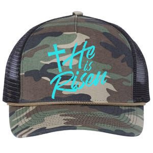 He Is Risen Christian Easter Retro Rope Trucker Hat Cap