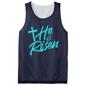 He Is Risen Christian Easter Mesh Reversible Basketball Jersey Tank