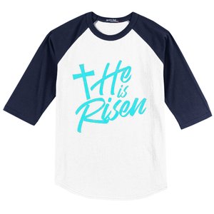 He Is Risen Christian Easter Baseball Sleeve Shirt