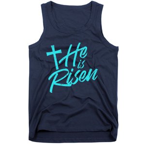 He Is Risen Christian Easter Tank Top