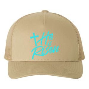 He Is Risen Christian Easter Yupoong Adult 5-Panel Trucker Hat