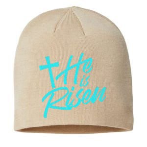 He Is Risen Christian Easter Sustainable Beanie