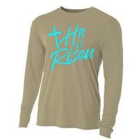 He Is Risen Christian Easter Cooling Performance Long Sleeve Crew