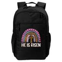 He is Risen Jesus Christian Happy Easter Floral Wreath Daily Commute Backpack