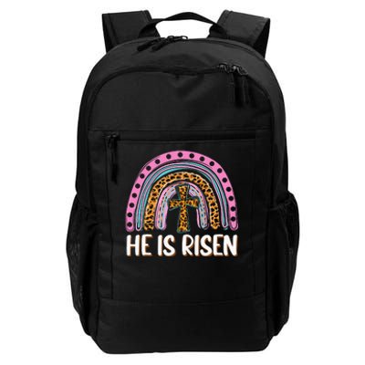 He is Risen Jesus Christian Happy Easter Floral Wreath Daily Commute Backpack