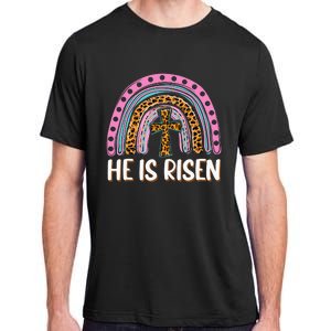 He is Risen Jesus Christian Happy Easter Floral Wreath Adult ChromaSoft Performance T-Shirt