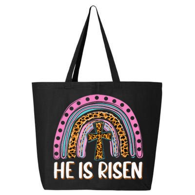 He is Risen Jesus Christian Happy Easter Floral Wreath 25L Jumbo Tote