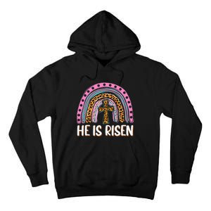 He is Risen Jesus Christian Happy Easter Floral Wreath Tall Hoodie