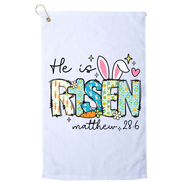 He Is Risen Jesus Christian Happy Easter Day Platinum Collection Golf Towel