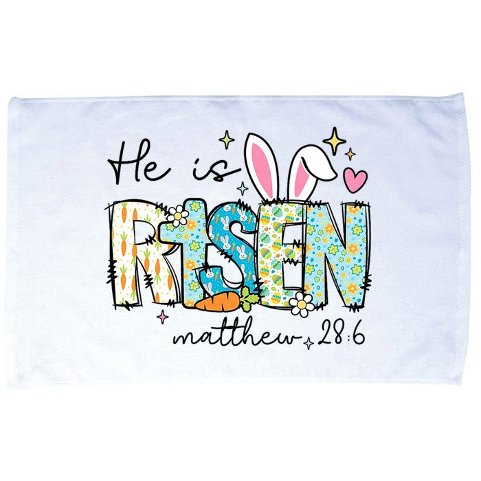 He Is Risen Jesus Christian Happy Easter Day Microfiber Hand Towel