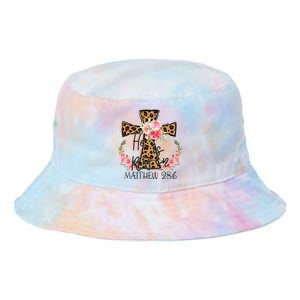 He is Risen Jesus Christian Happy Easter Floral Leopard Tie Dye Newport Bucket Hat