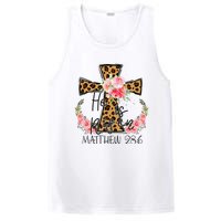 He is Risen Jesus Christian Happy Easter Floral Leopard PosiCharge Competitor Tank