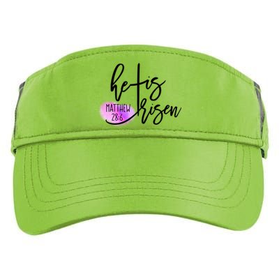 He Is Risen Matthew 28 6 Easter Day Good Friday Cross Design Gift Adult Drive Performance Visor