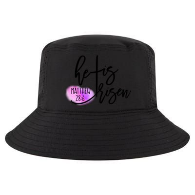 He Is Risen Matthew 28 6 Easter Day Good Friday Cross Design Gift Cool Comfort Performance Bucket Hat