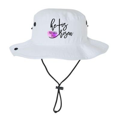 He Is Risen Matthew 28 6 Easter Day Good Friday Cross Design Gift Legacy Cool Fit Booney Bucket Hat