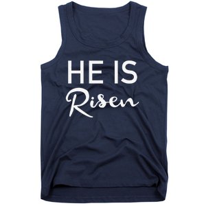 He Is Risen Christian Graphic Faith Easter Tank Top