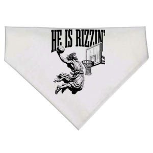 He Is Rizzin Funny Jesus Basketball Easter Meme USA-Made Doggie Bandana