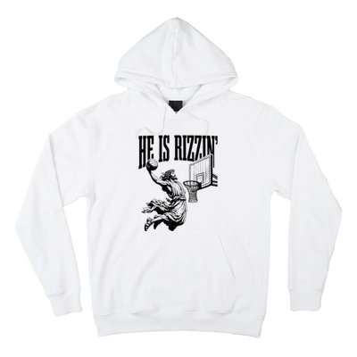 He Is Rizzin Funny Jesus Basketball Easter Meme Hoodie