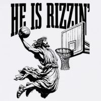He Is Rizzin Funny Jesus Basketball Easter Meme Youth Performance Sprint T-Shirt