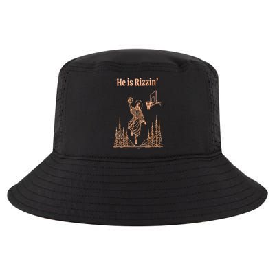 He Is Risen Funny Easter Of Jesus Playing Basketball Cool Comfort Performance Bucket Hat