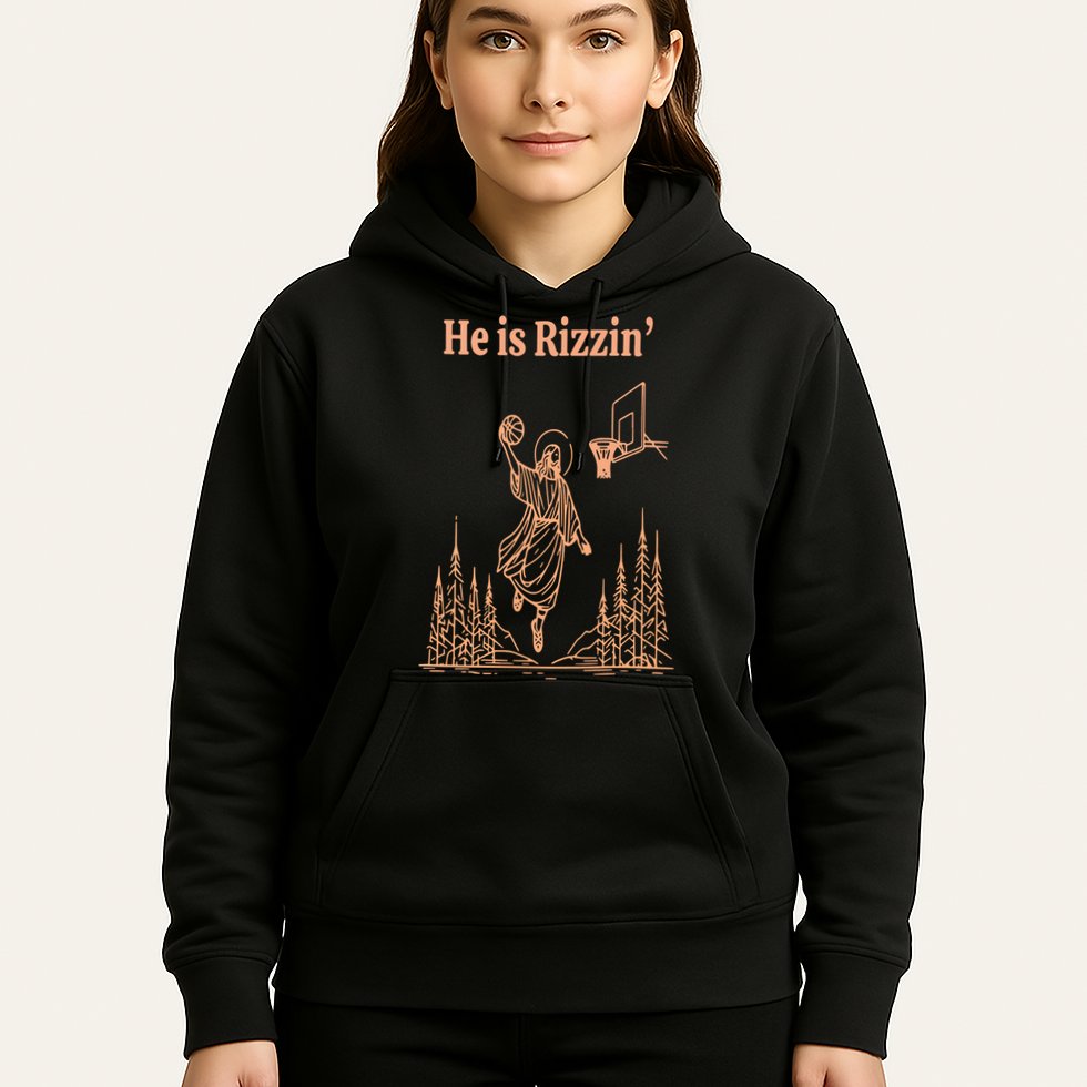 He Is Risen Funny Easter Of Jesus Playing Basketball Hoodie
