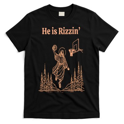 He Is Risen Funny Easter Of Jesus Playing Basketball T-Shirt