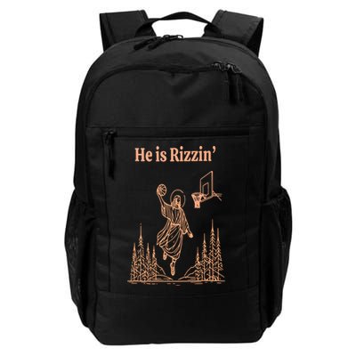 He Is Risen Funny Easter Of Jesus Playing Basketball Backpack