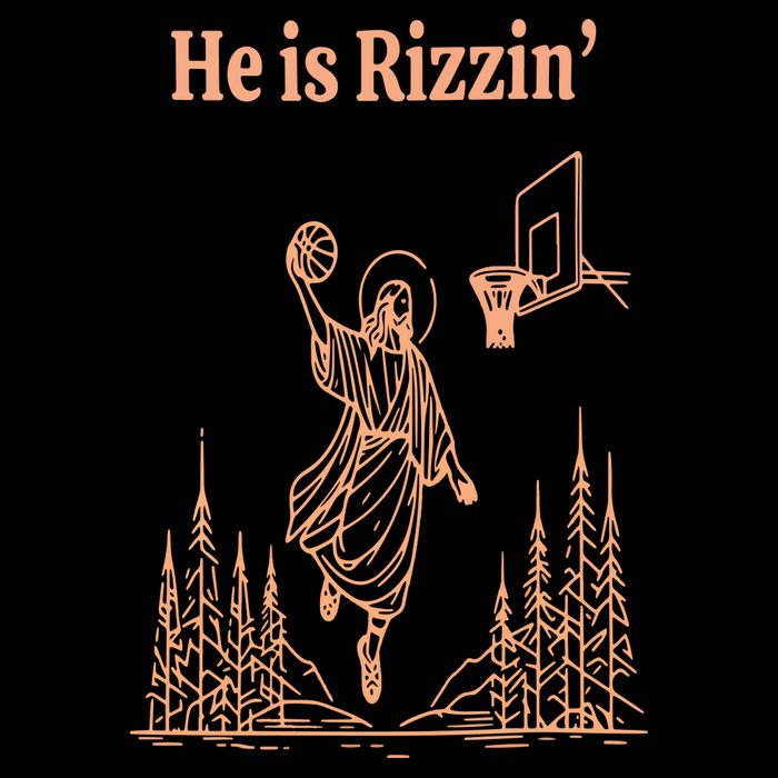 He Is Risen Funny Easter Of Jesus Playing Basketball Baby Bodysuit