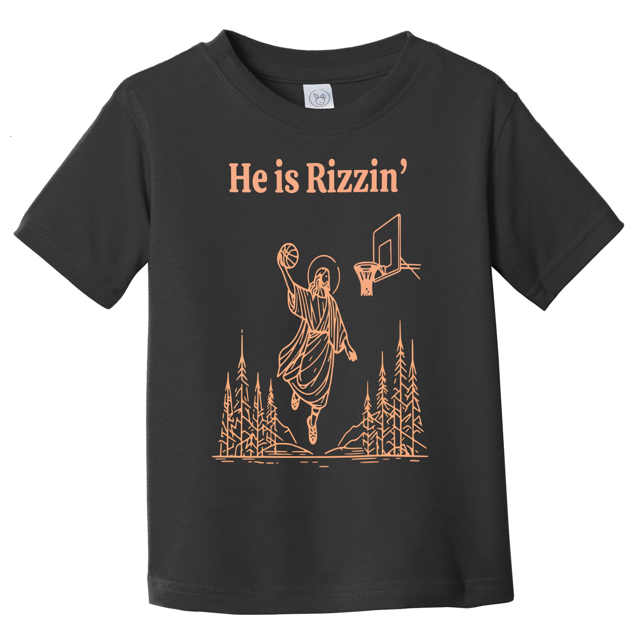 He Is Risen Funny Easter Of Jesus Playing Basketball Toddler T-Shirt