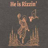 He Is Risen Funny Easter Of Jesus Playing Basketball Cotton Canvas Backpack