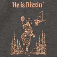 He Is Risen Funny Easter Of Jesus Playing Basketball Vector Backpack