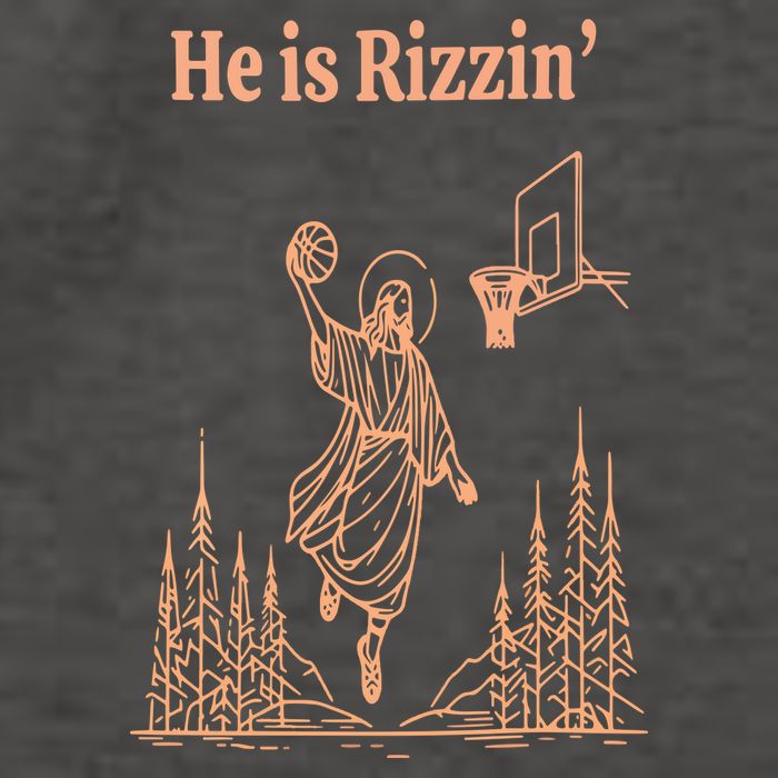 He Is Risen Funny Easter Of Jesus Playing Basketball Vector Backpack