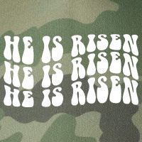 He Is Risen Jesus Retro Groovy Easter Legacy Tie Dye Trucker Hat