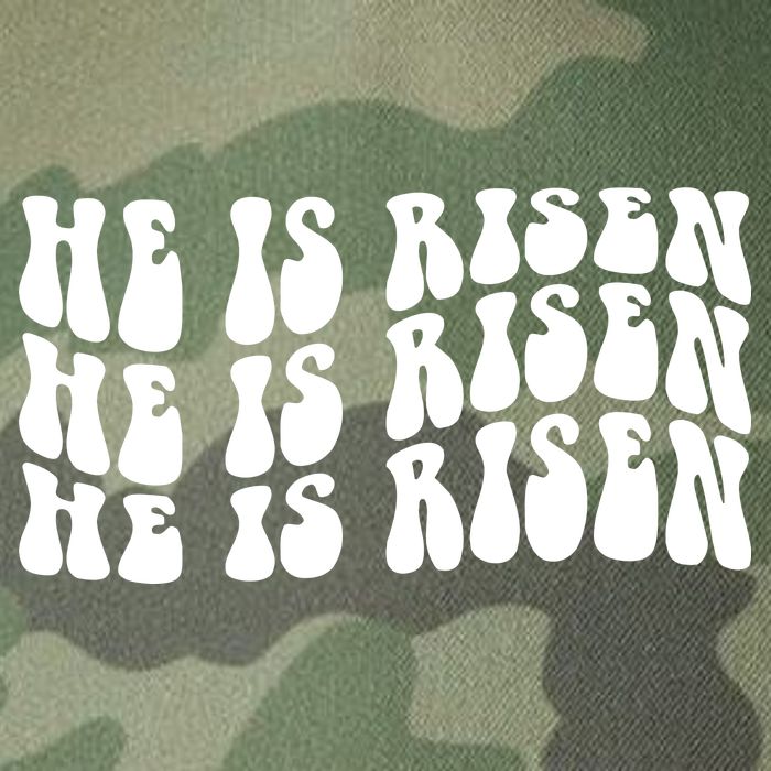 He Is Risen Jesus Retro Groovy Easter Legacy Tie Dye Trucker Hat