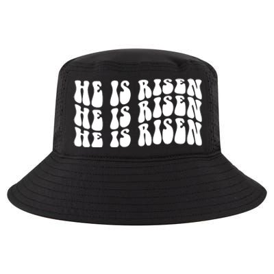 He Is Risen Jesus Retro Groovy Easter Cool Comfort Performance Bucket Hat