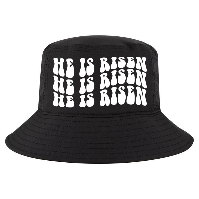 He Is Risen Jesus Retro Groovy Easter Cool Comfort Performance Bucket Hat