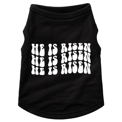 He Is Risen Jesus Retro Groovy Easter Doggie Tank