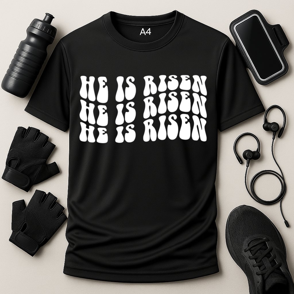 He Is Risen Jesus Retro Groovy Easter Performance Shirt