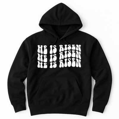 He Is Risen Jesus Retro Groovy Easter Hoodie