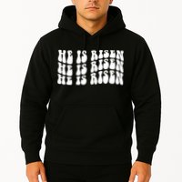He Is Risen Jesus Retro Groovy Easter Hoodie