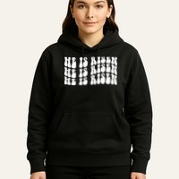 He Is Risen Jesus Retro Groovy Easter Hoodie