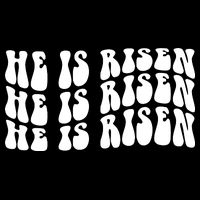 He Is Risen Jesus Retro Groovy Easter Tall T-Shirt