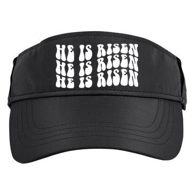 He Is Risen Jesus Retro Groovy Easter Adult Drive Performance Visor