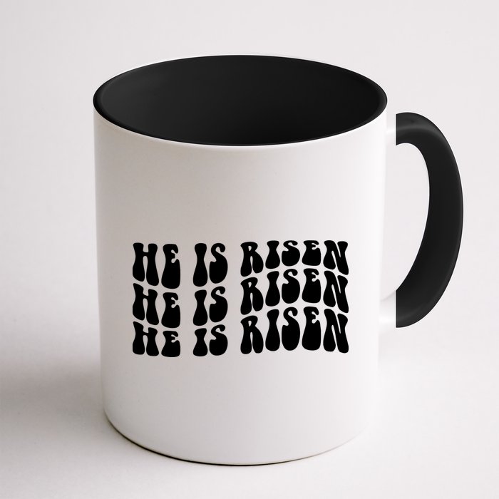 He Is Risen Jesus Retro Groovy Easter Mug