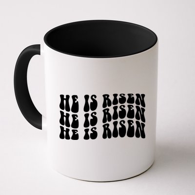 He Is Risen Jesus Retro Groovy Easter Mug