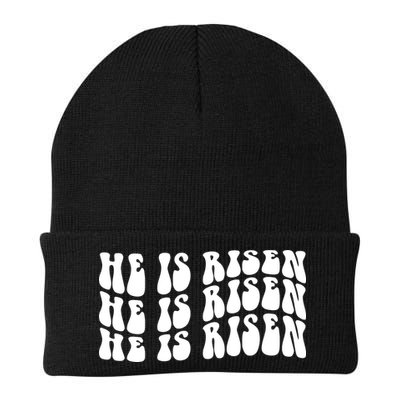 He Is Risen Jesus Retro Groovy Easter Beanie