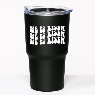 He Is Risen Jesus Retro Groovy Easter Tumbler