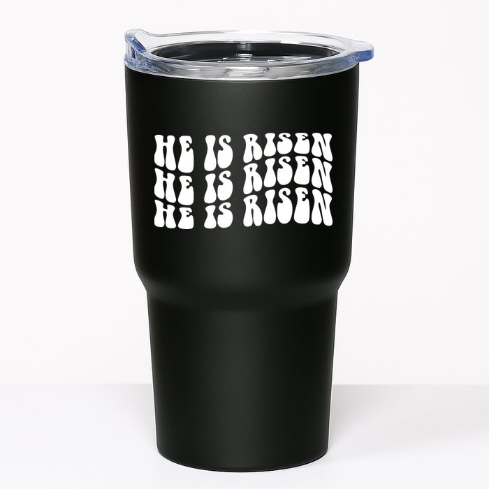 He Is Risen Jesus Retro Groovy Easter Tumbler